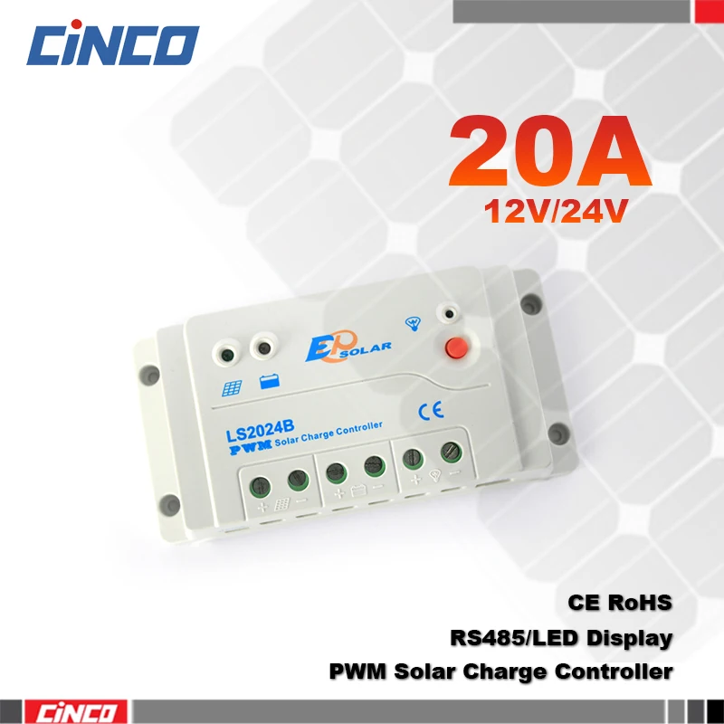 LS2024B 20A 12В/24В EPSOLAR новый контроллер заряда солнечной батареи landstar PWM с таймером и