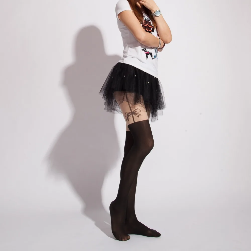 Бесплатная доставка носки выше колена в японском стиле пэчворк женские колготки