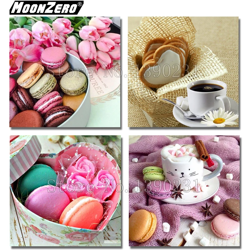 5D DIY Алмазный десерт и цветок квадратная мозаика ручная вышивка полностью