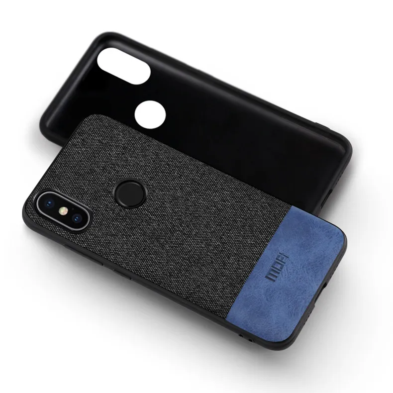 black with blue Чехол для Xiaomi Redmi Note 5, чехол для note5, глобальная версия, задняя крышка, силиконовый тканевый чехол, чехол для MOFi Redmi note 5 pro, чехол - Цвет: black with blue