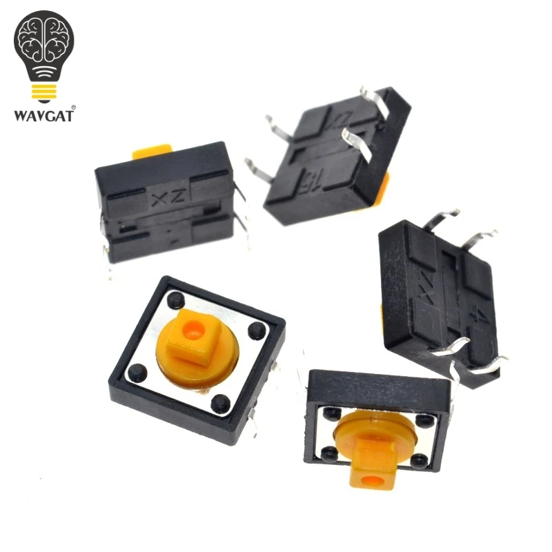 Тактильный кнопочный переключатель 25 шт. мини-выключатель 12*12*7 3 + крышка такта (5