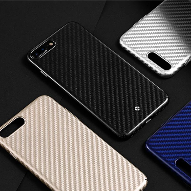 TOTU чехлы для телефонов iPhone 8 7 Чехол из углеродного волокна Текстура роскошный