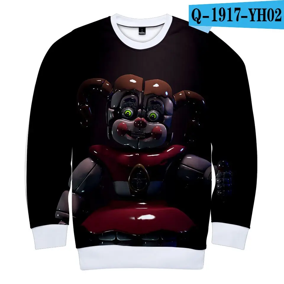 color at picture Autumn 3D print Five Nights at Freddys Hoodie Sweatshirt For Boys School Hoodies For Boys FNAF Costume For Teens Sport Clothes - Цвет: color at picture