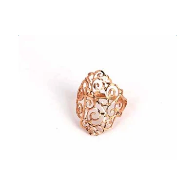 Rose Gold Кольцо из розового золота 18 К, новинка, женское ювелирное изделие, выдолбленный светильник, роскошный стиль, вечерние, для клуба, подарок, Женское кольцо, настраиваемый тренд - Цвет камня: Rose Gold