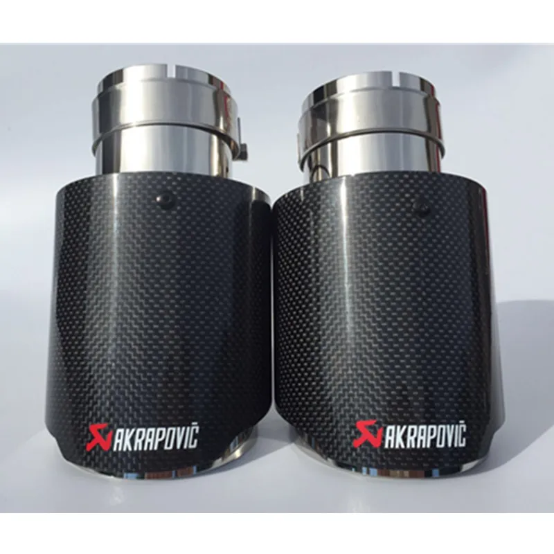 Глянцевый глушитель выхлопной трубы Akrapovic для стайлинга автомобиля из