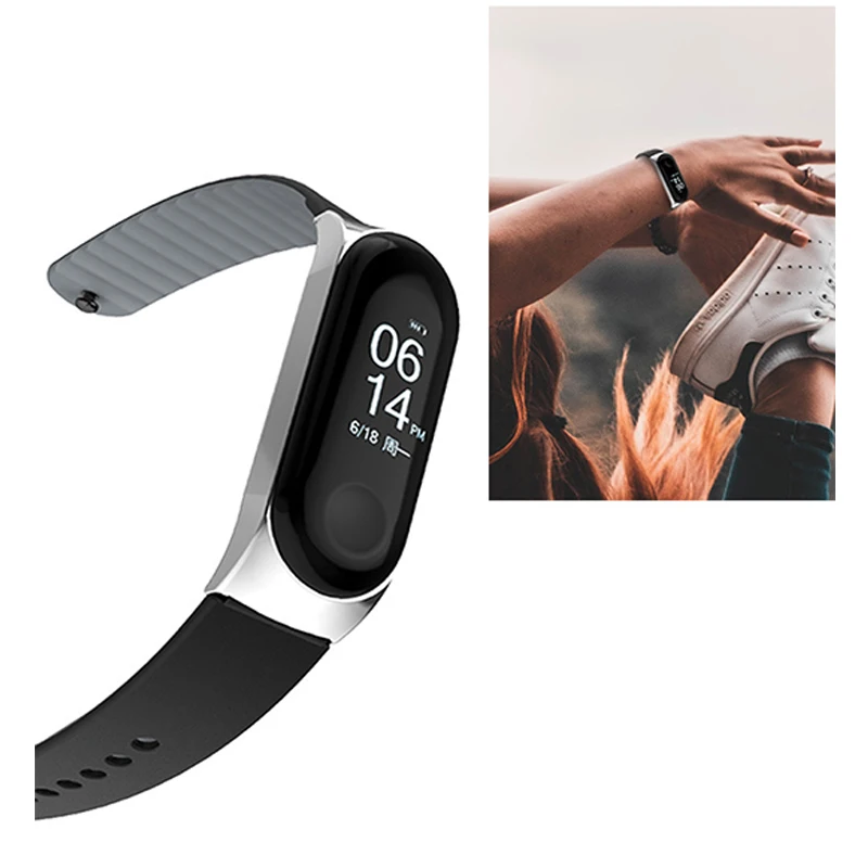 Спортивные mi Band 3 ремешок часы в силиконовом корпусе на запястье браслет +