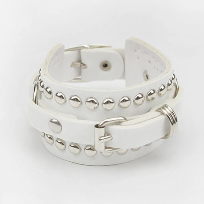 Модный трендовый браслет с пряжкой в стиле панк из искусственной кожи кожаный
