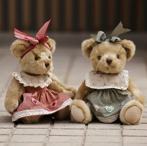 Милый ретро мишки плюшевые игрушки плюшевых игрушек в одежде куклы с подвижными