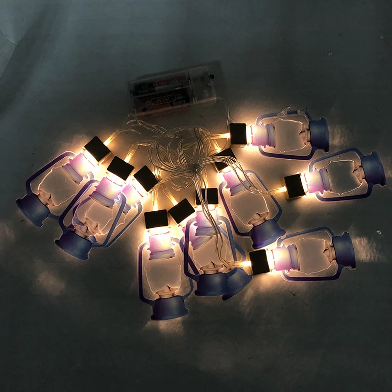 J-10 Lights СВЕТОДИОДНАЯ Гирлянда Рамадан украшение ИД Мубарак Декор Рамадан Мубарак светодиодный свет Рамадан Карим украшение счастливый ИД Мубарак Ислам подарок - Цвет: J-10 Lights