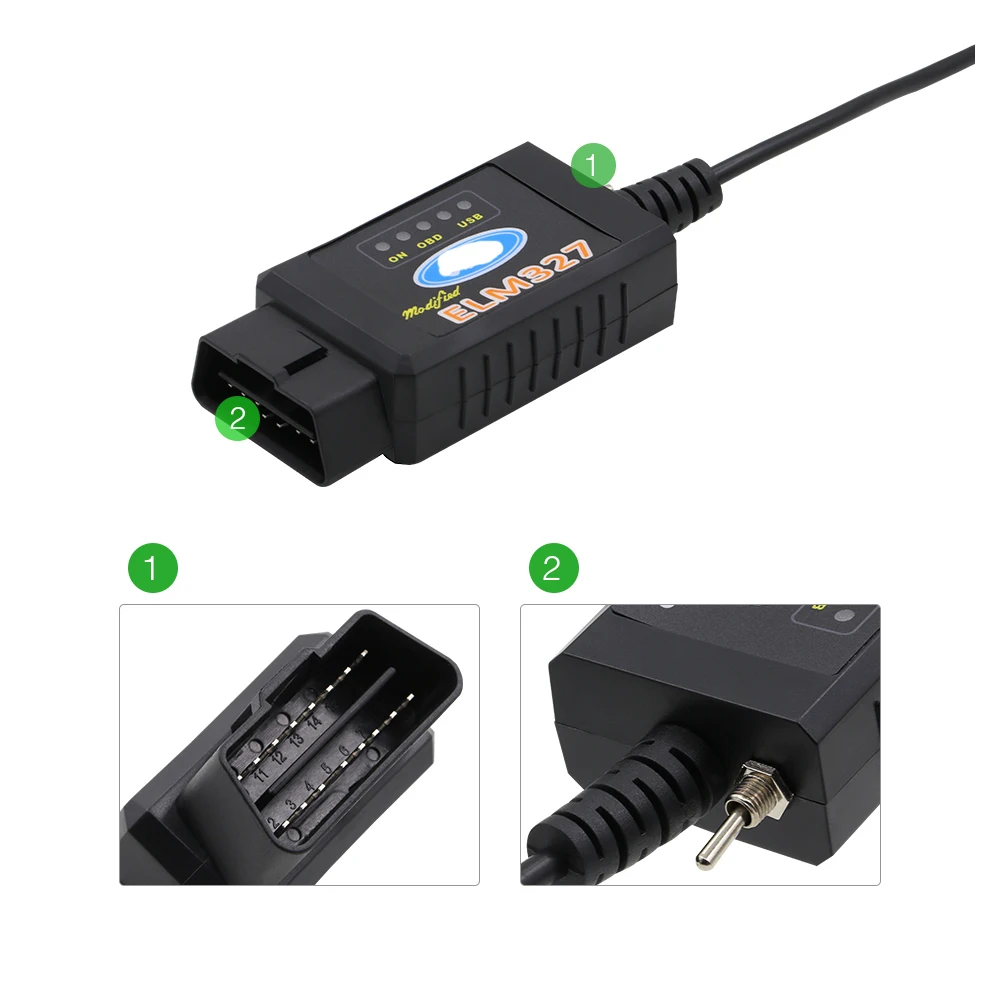R Bluetooth V1.5 Wifi USB FTDI чип с переключателем считыватель кода ELM 327 для ford HS CAN и MS OBD2