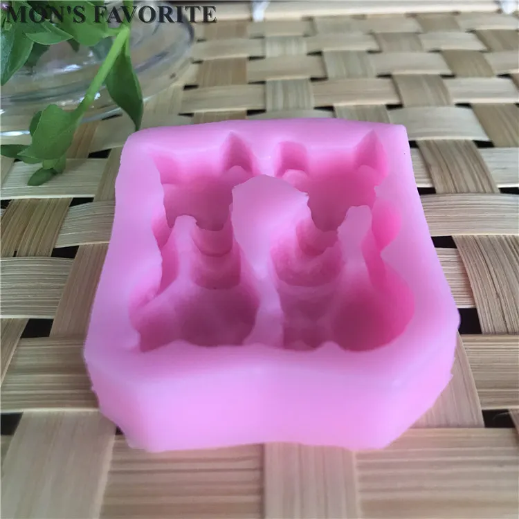 Красивые Животные лиса острый 3D силиконовая форма для помадки на торт