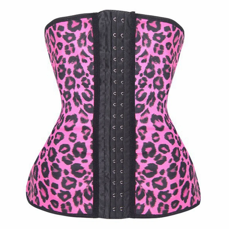 Леопардовый латексный пояс для талии тренировочный похудения корсет fajas reductora