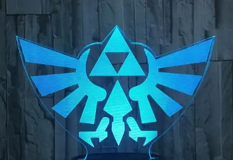 Zelda Overwatch OW 3D светодиодный светильник, акриловый ночник, USB Настольный декоративный Настольный светильник, интересные подарки для детей GX773 - Испускаемый цвет: Zelda