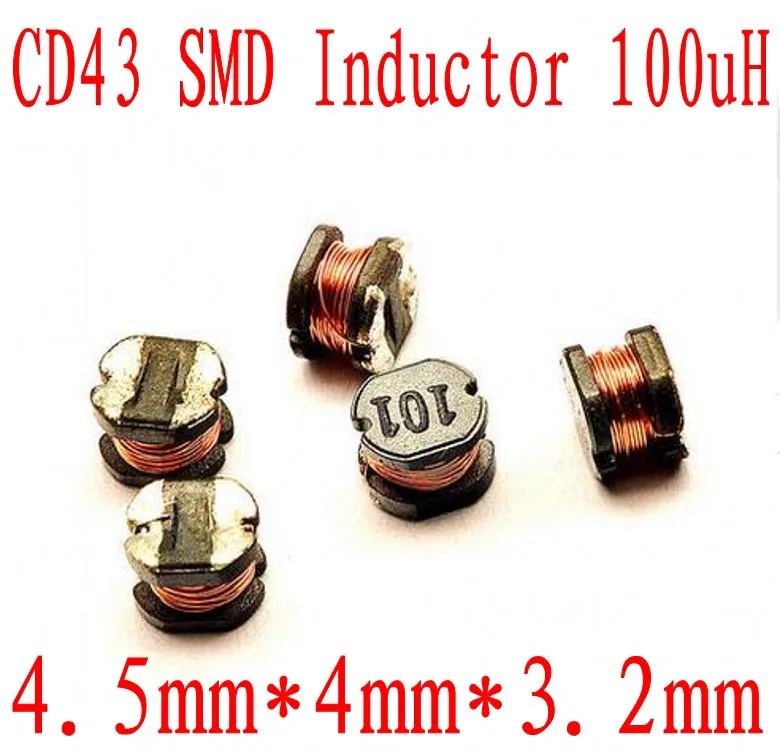 2000 шт./лот SMD силовой индуктор CD43 100UH 101 4 5*4*3 2 мм неэкранированный обмоточный