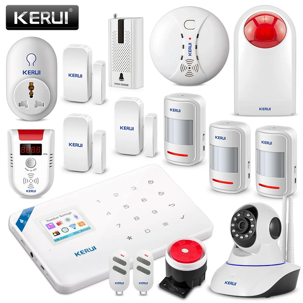 KERUI Wi Fi GSM охранная сигнализация Система управления приложением домашний PIR