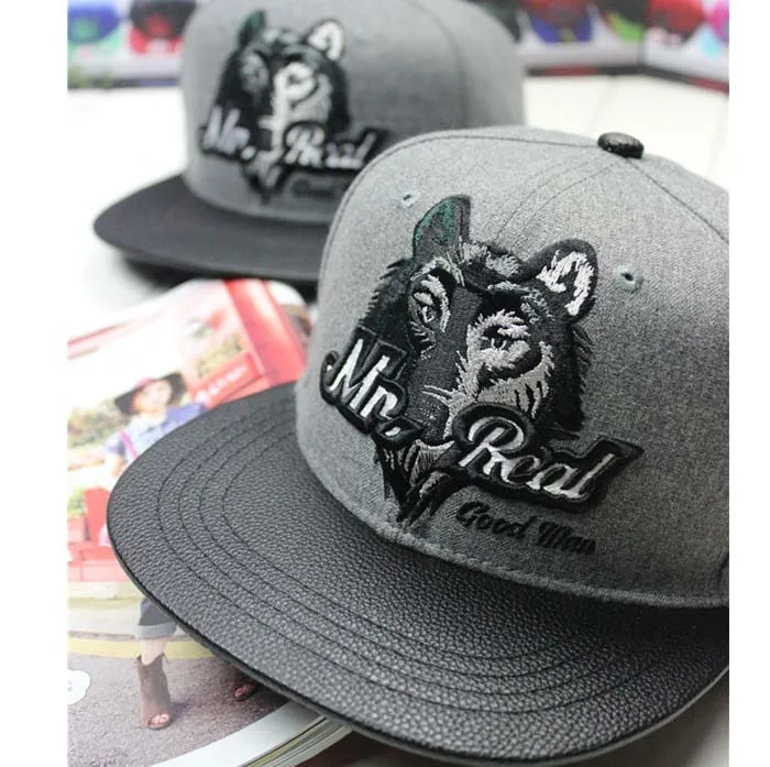 Новинка бейсболки в стиле хип хоп бейсболка с вышивкой голова волка шерсть