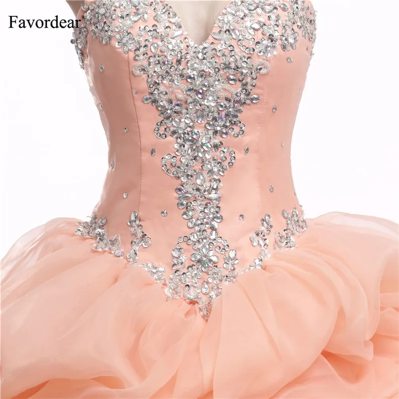 Длинное бальное платье Favordear Rurffles Pleat расшитое блестками Vestidos De Quincianera роскошное