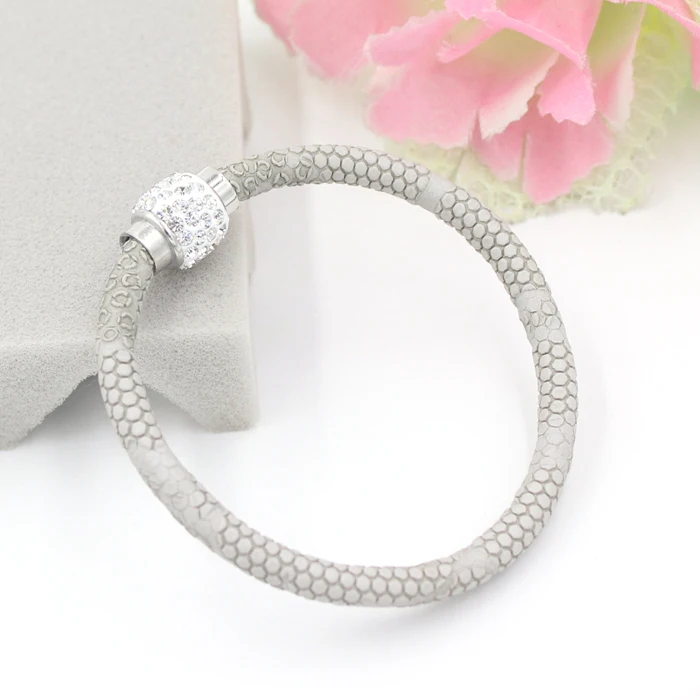 1 шт. Новый магнитный браслет из искусственной кожи с кристаллами | Украшения и