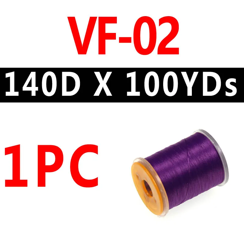 VF-02 1PC Wifreo 140D 100yds супер зубная нить, материал для завязывания мушек, форель, бас, муха, нить для тела со стандартной Бобиной, красный, оливковый, красный, серый и т. Д - Цвет: VF-02 1PC