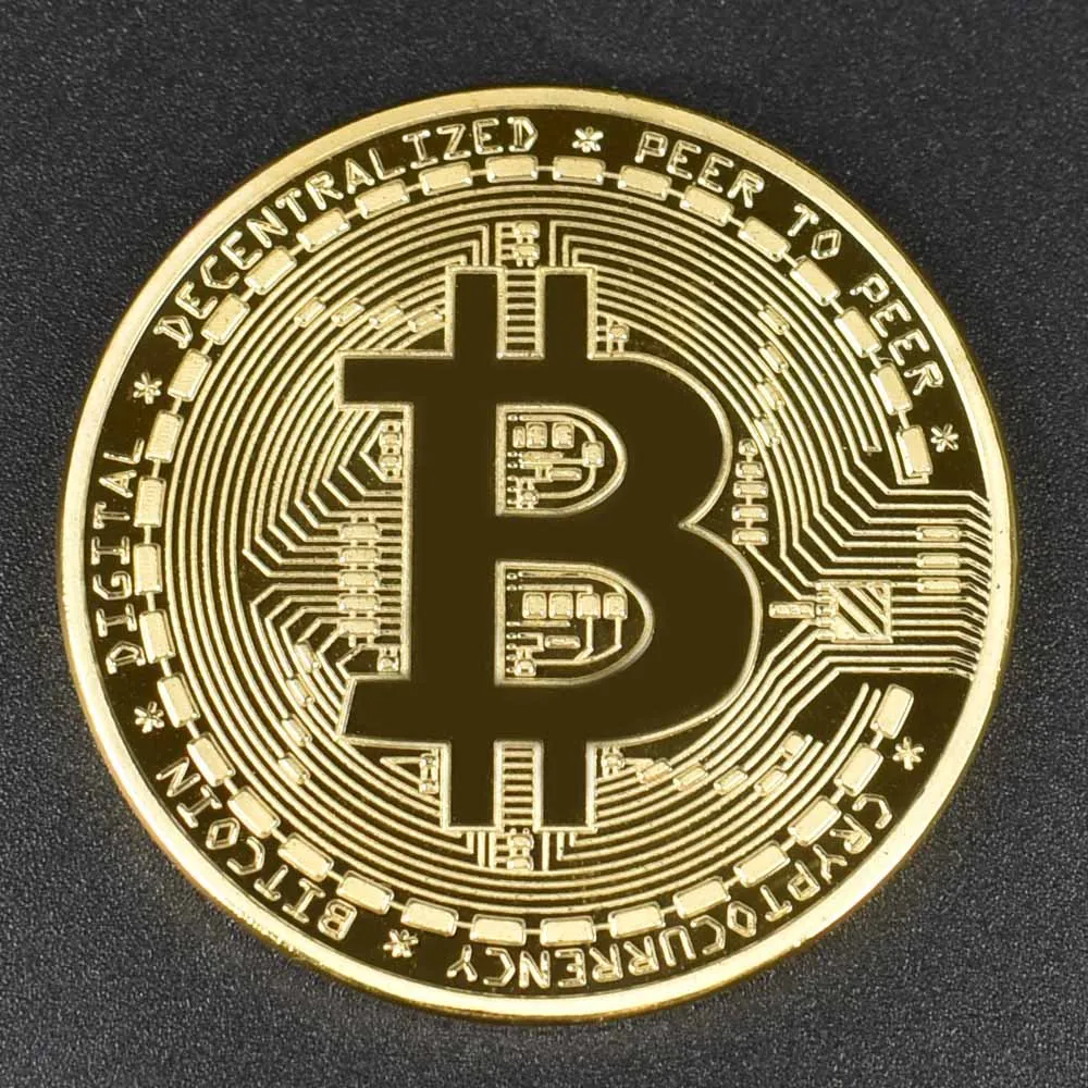Gold bitcoin Позолоченные Биткоин Бит монета пульсация Litecoin эфириум коллекция подарок 40 мм криптовалюта монета металлическая памятная монета - Цвет: Gold bitcoin