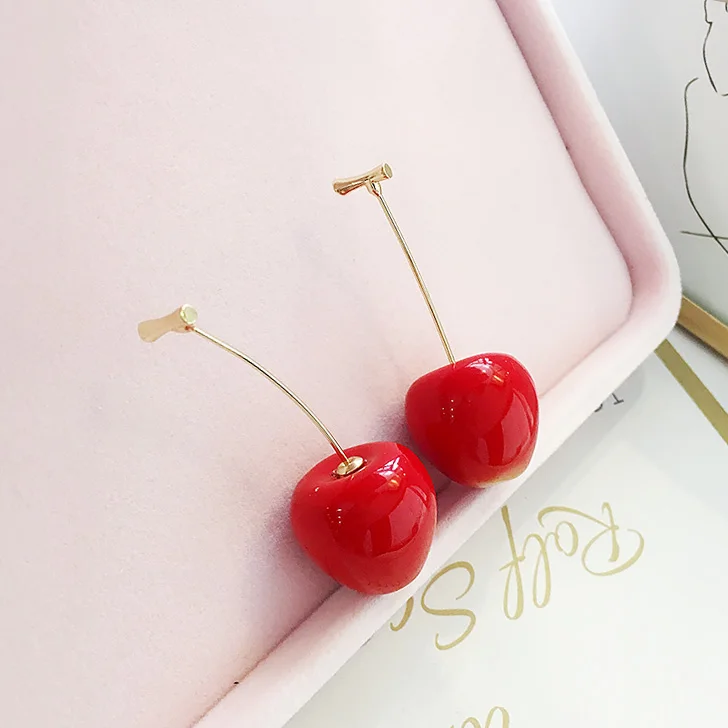 Новые милые/романтичные Круглые Женские Висячие серьги из смолы богемные в виде