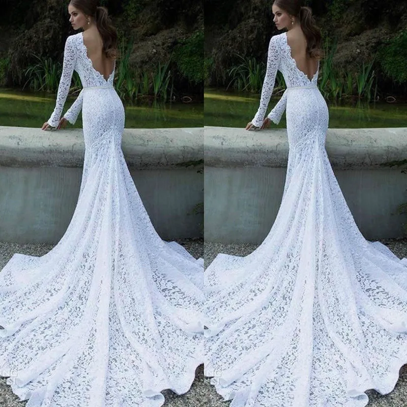 Женское вечернее платье длинное Белое Облегающее Платье с открытой спиной и