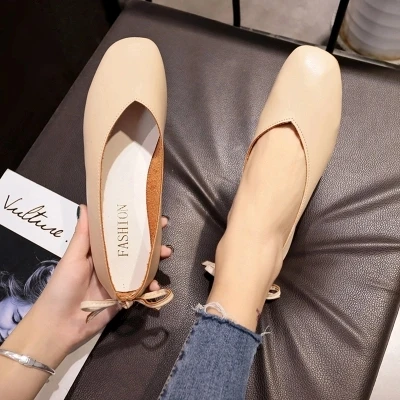 Лук кеды 2018 женские новые бабушки обувь плоским квадратным закрытым носком диких