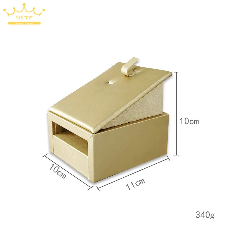 

Gold PU Leather Bracelet Jewelry Organizer Holder Wooden Gold Jade Bangle Anklet Jewelry Display Storage Display For Bracelet