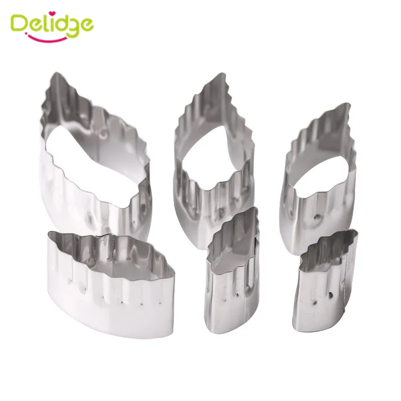 Delidge 6 шт./компл. форма для печенья в виде листьев трехмерная искусственная сталь