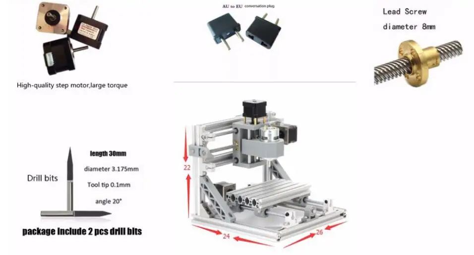 CNC 1610 GRBL управления Diy Мини машина рабочая зона 16x10x4 5 см 3 оси Pcb фрезерный станок