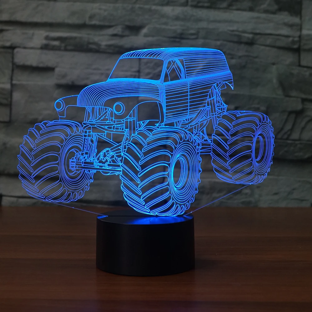 Автомобильный подарок ночные светильники для детей 3D иллюзия светодиодная лампа