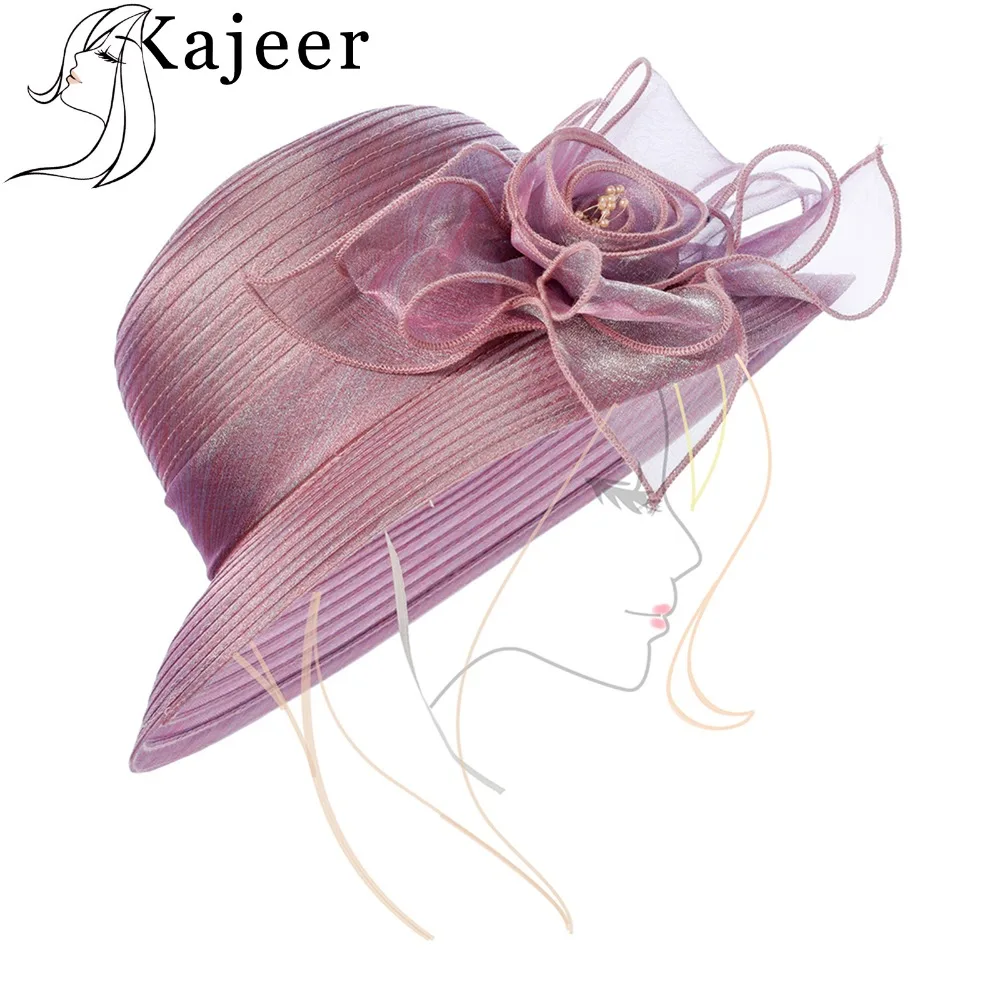

Шляпа Kajeer женская с широкими полями, с цветочным принтом, летняя