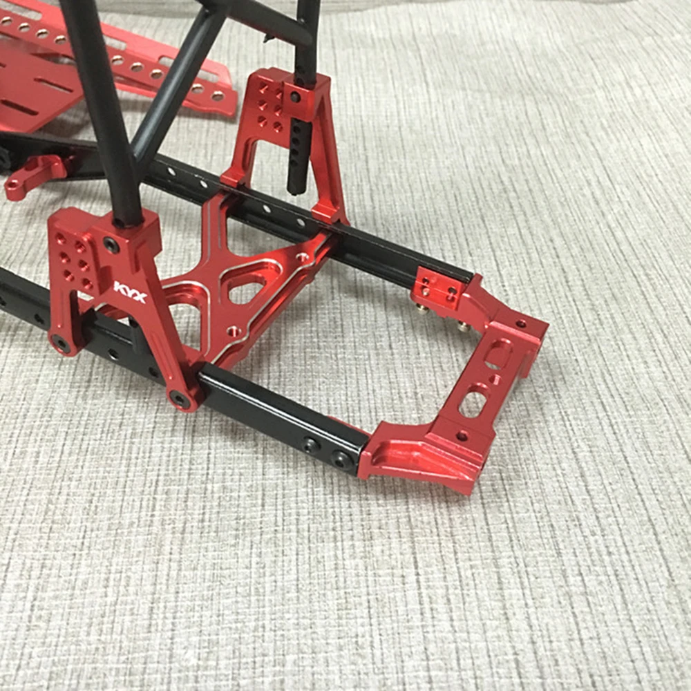

4pcs aluminium alloy upgraded fixed support set of frame assembly for 1/10 scale axial scx10-2 jeep wrangler 90046 rc toys car