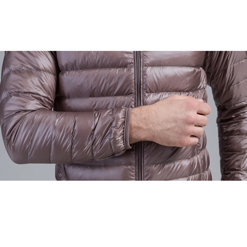 Мужской пуховик TECHOME модная ульсветильник Кая тонкая теплая куртка на белом