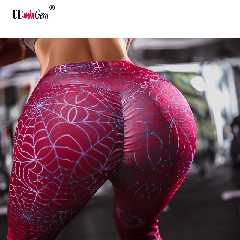 Новинка 2018 хит продаж паутина цифровая печать складывающиеся бедра для йоги