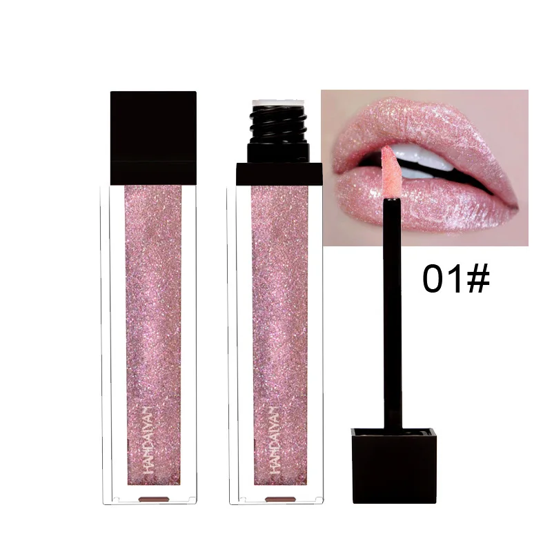 

Moisturizer Lip Gloss HANDAIYAN Cosmetics waterproof long-lasting liquid lipsticks shimmer & matte colors 120pcs/lot DHL Free