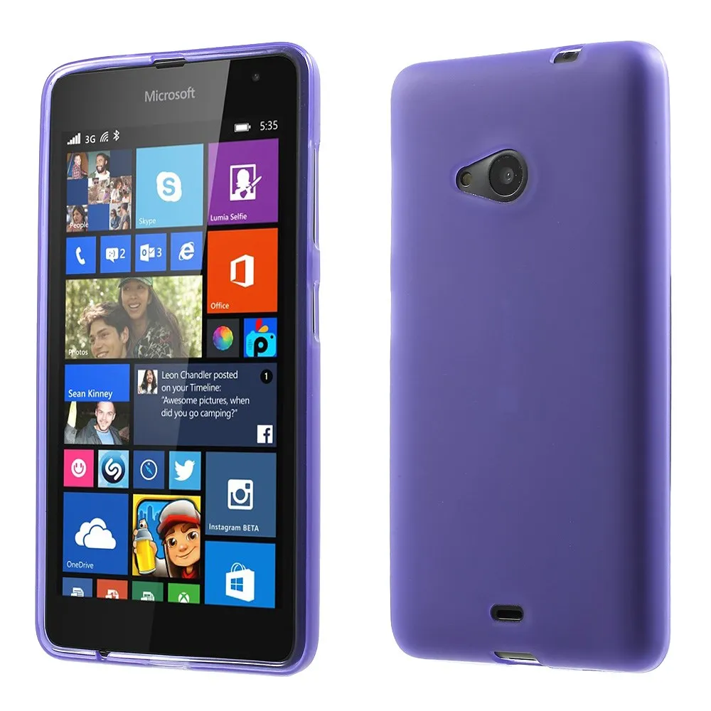 Dulcii для Nokia 535 крышка матовая ТПУ задняя гелевый Чехол microsoft Lumia Dual SIM мобильного
