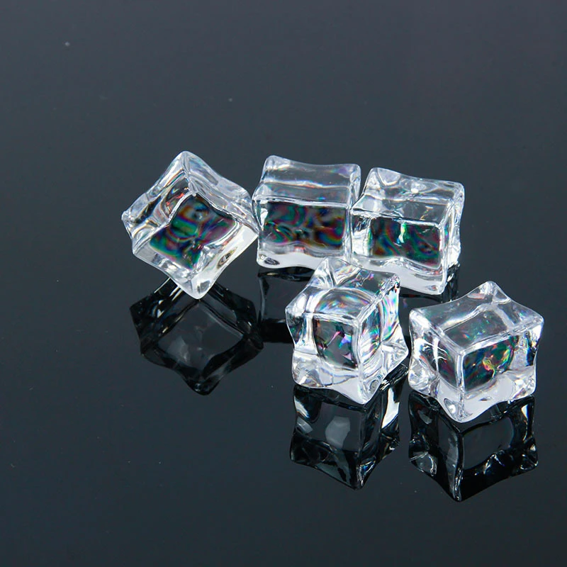 Акриловые прозрачные кубики льда и дробленые фотографии реквизит аксессуары для
