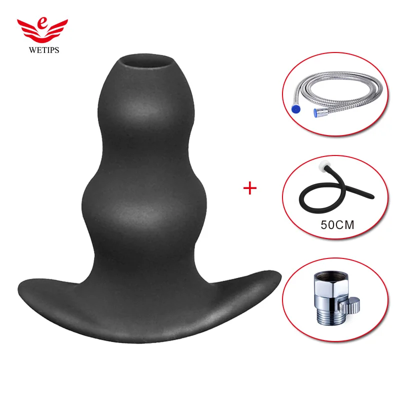 Wetips Силиконовые анальные Buttlug клизма Plug Душ зеркала Туалет Портативный Doccia
