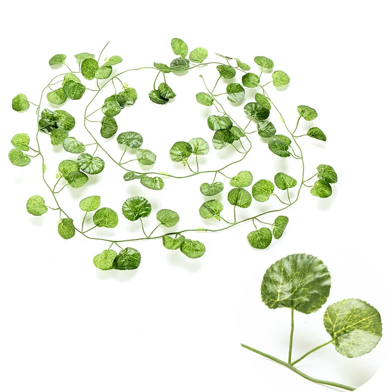 5 Jellyfish leaf 200 см Искусственный ротанг плюща виноград зеленый лист пластмассовая лоза для украшения дома и сада Гирлянда поддельные растения - Цвет: 5 Jellyfish leaf