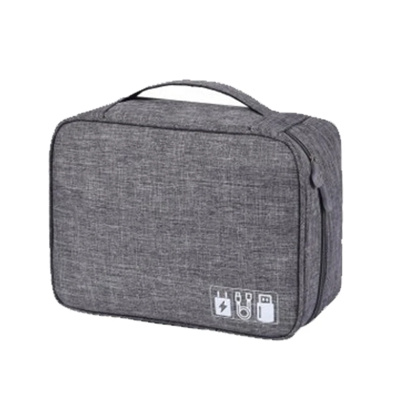 Gray Wobag, новинка, полиэстер, мужские дорожные электронные аксессуары, дорожная сумка, органайзер для даты, sd-карты, USB кабель, сумка для цифрового устройства - Цвет: Gray