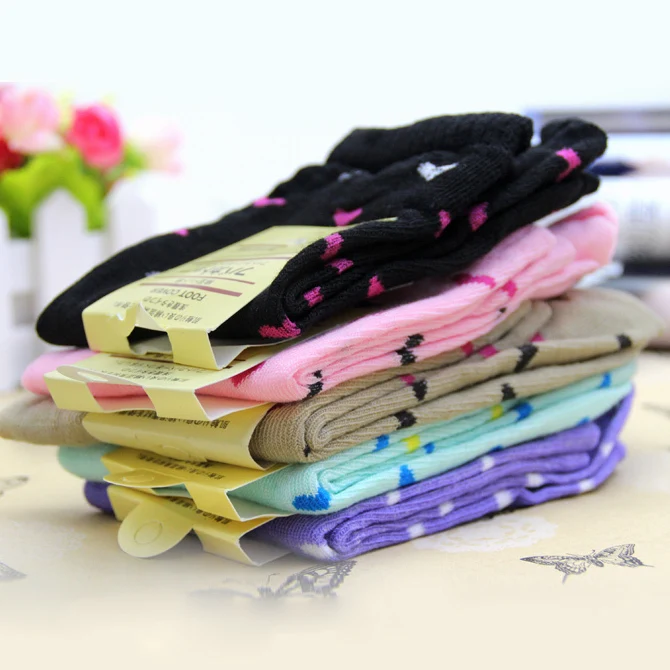 5 парт/лот модные весенние осенние зимние женские носки с принтом сердечек