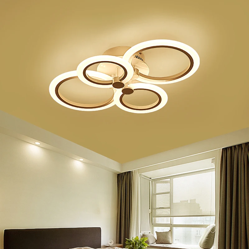 

Acrylic Ring Round Dining Ceiling Light Kitchen Led Lamp Bedroom 110V 220V Modern Home Bed Room Lighting House Light Fixtures