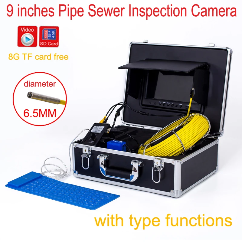 Фотокамера для подводной видеосъемки с кабелем диаметром 50 м|inspection camera|sewer inspection