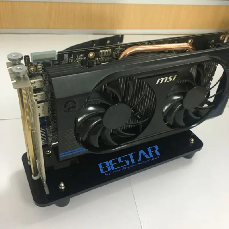 Фото Подставка для видеокарт, чехол для самостоятельной сборки ATX PCI-E, внешний встроенный Монтажный кронштейн с подставкой для переходного кабеля pcie x1 x4 x16, версия R L №5