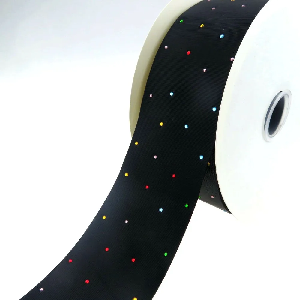 Темно-красная Репсовая лента с принтом 75 мм 50 ярдов в рулоне 196 цветов на выбор