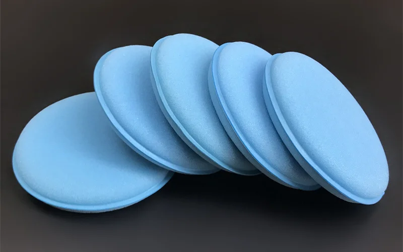 5 Pcs Blue Sponge Lucullan 5 упаковочных синих восковых аппликаторов коврик лучший для воска и полировки супер высокой плотности импортные материалы губки пены - Цвет: 5 Pcs Blue Sponge