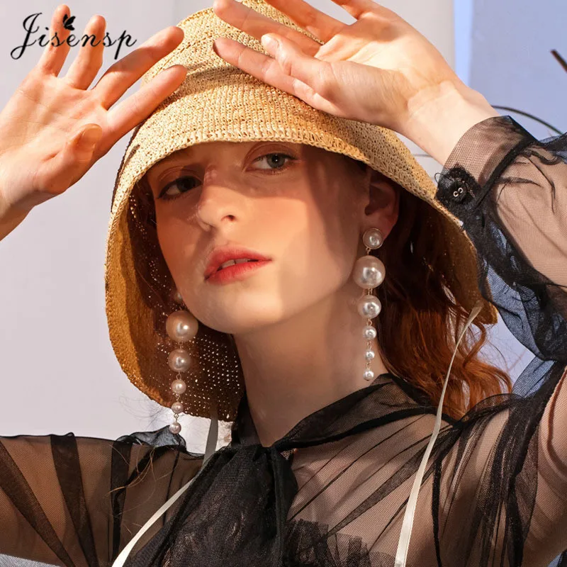 Jisensp Новое поступление Летние Стильные бисерные серьги-подвески корейские