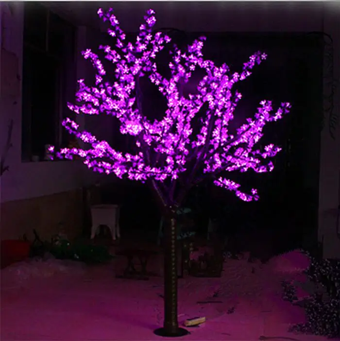 

LED Artificial Cherry Blossom Tree Light Christmas 1248pcs Bulbs 2m/6.5ft Height 110/220VAC Rainproof Outdoor Use Free