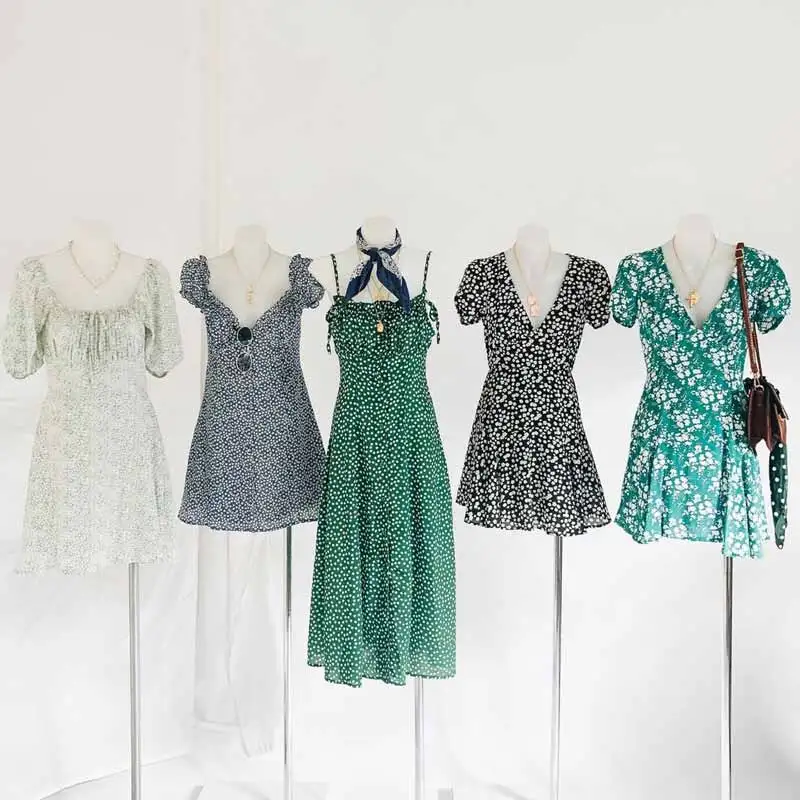 Богемный Вдохновленный на пуговицах спереди зеленый летнее платье ремни бюст с